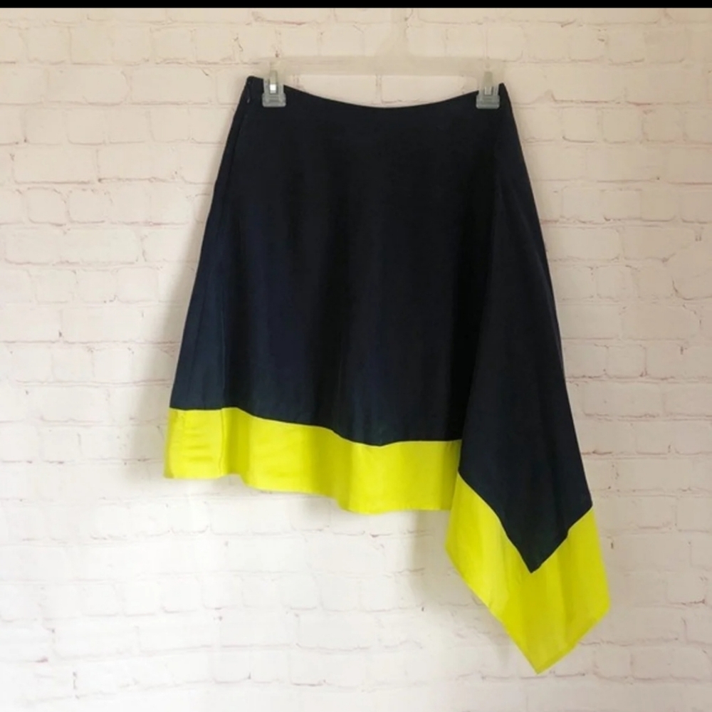 Trouve Womens Navy asymmetrical Skirt Large